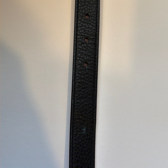 Tory Burch Black Leather Reversible Belt with Gold Logo - Picture 3 of 4